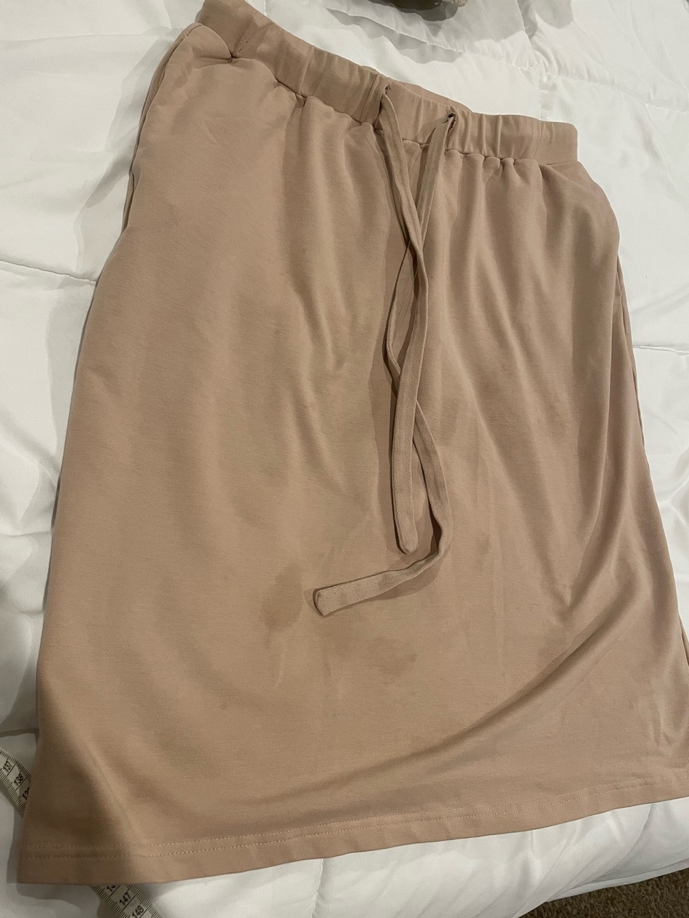 Beige Drawstring Skirt - modest athletic
